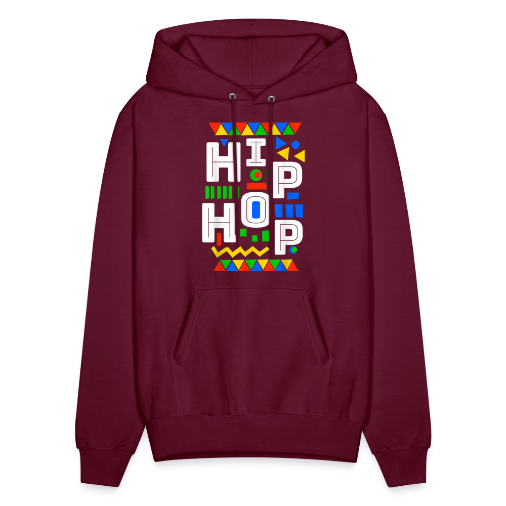 80s HipHop Men's Hoodie - burgundy