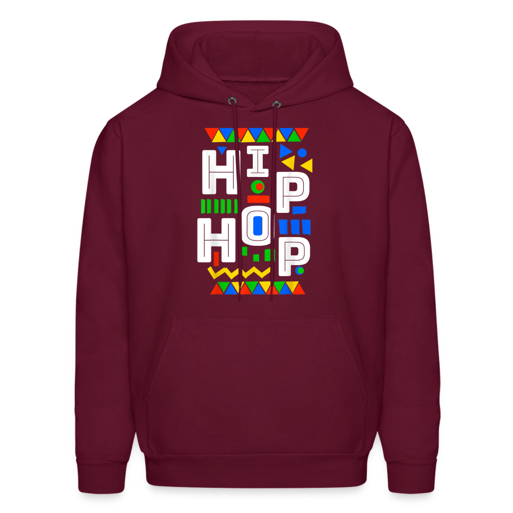 80s HipHop Men's Hoodie - burgundy