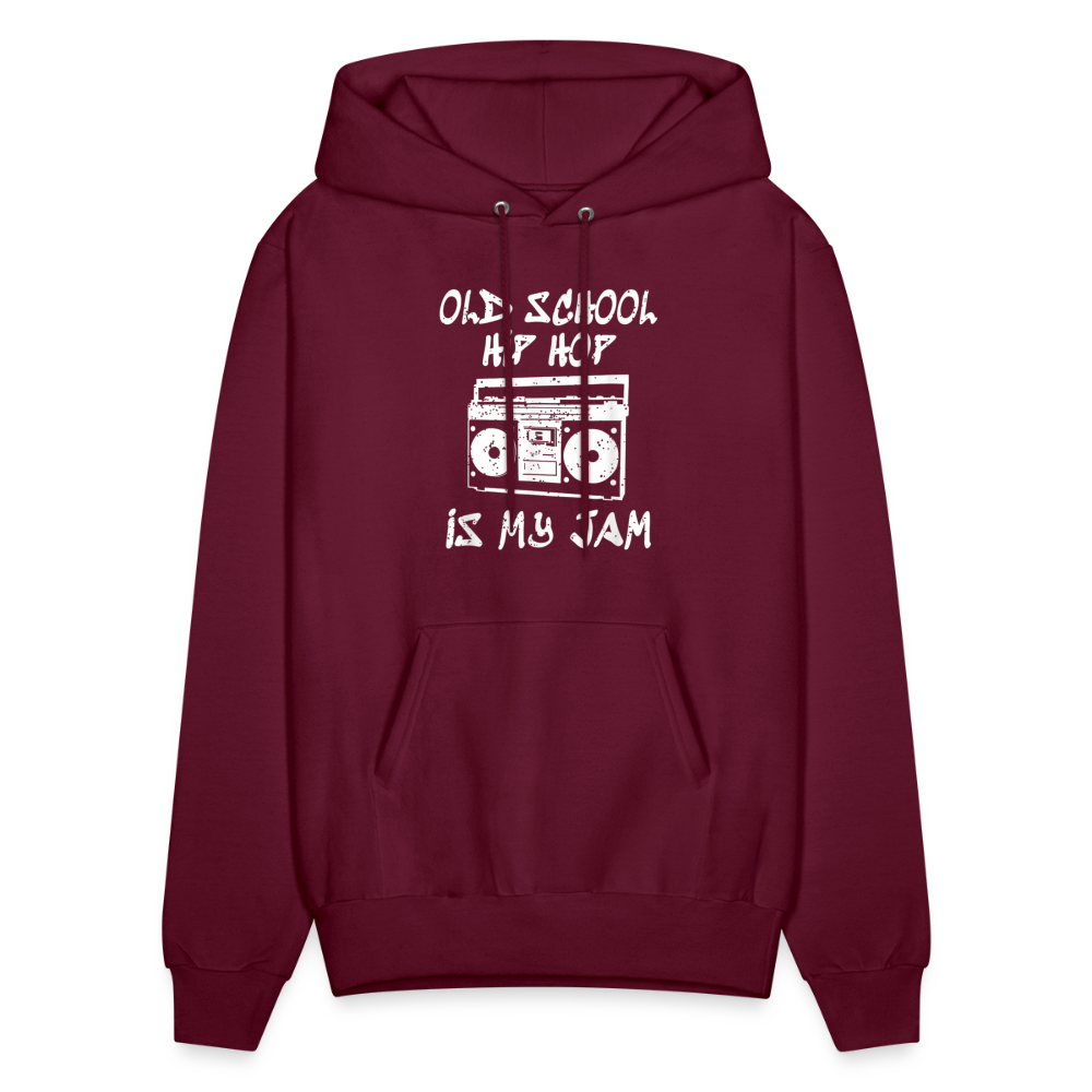Old School Hip Hop Hoodie - burgundy