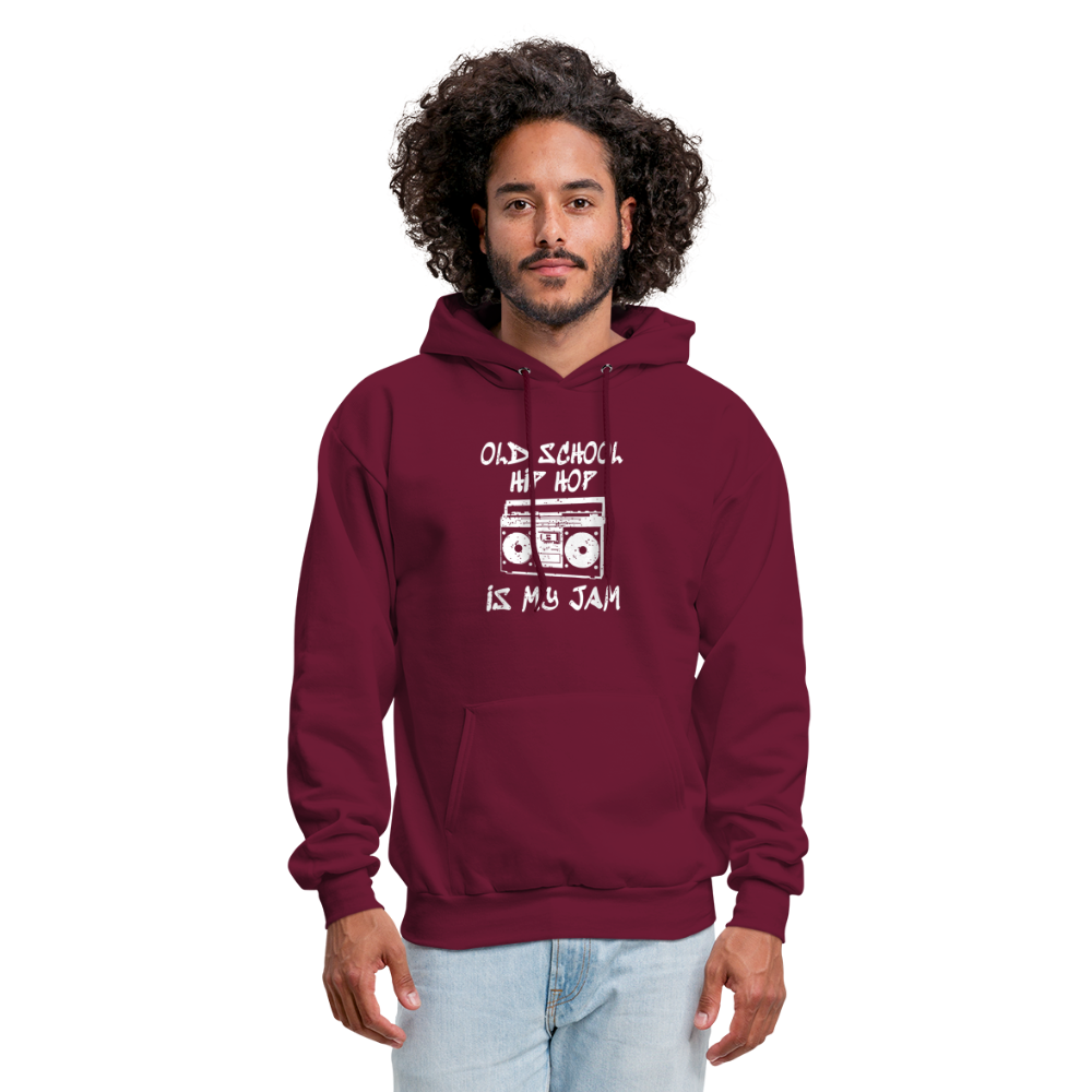 Old School Hip Hop Hoodie - burgundy
