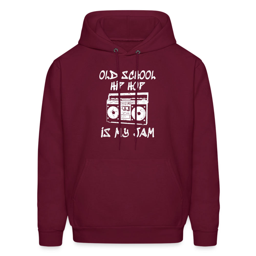 Old School Hip Hop Hoodie - burgundy