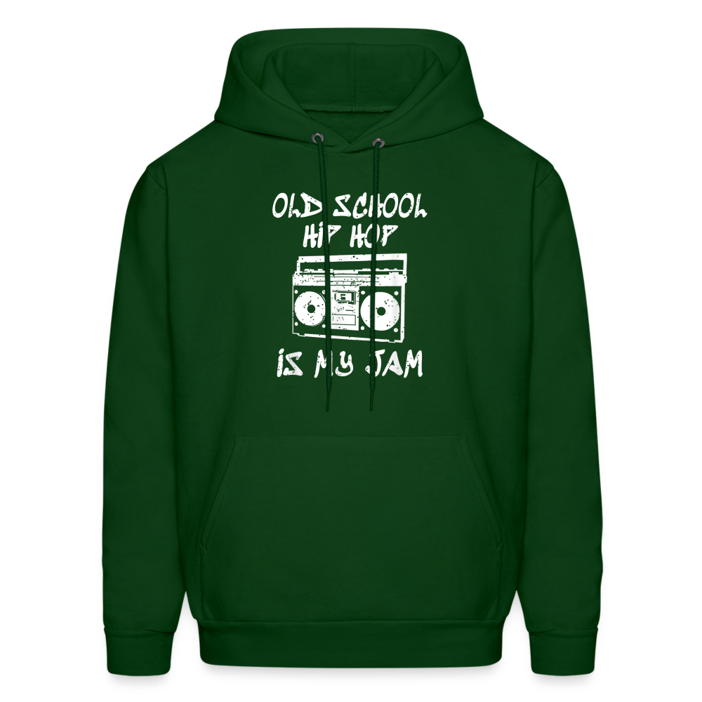 Old School Hip Hop Hoodie - forest green