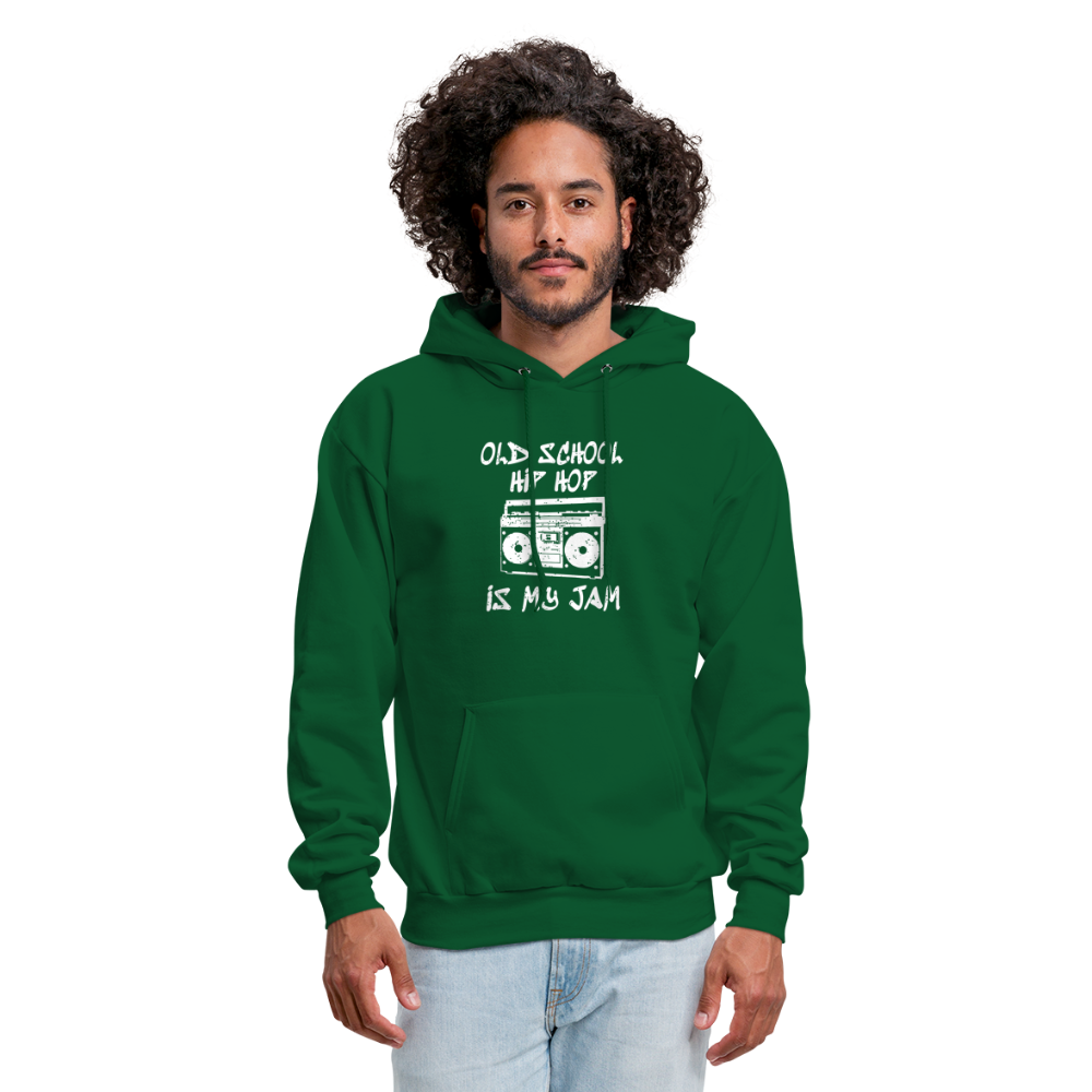 Old School Hip Hop Hoodie - forest green