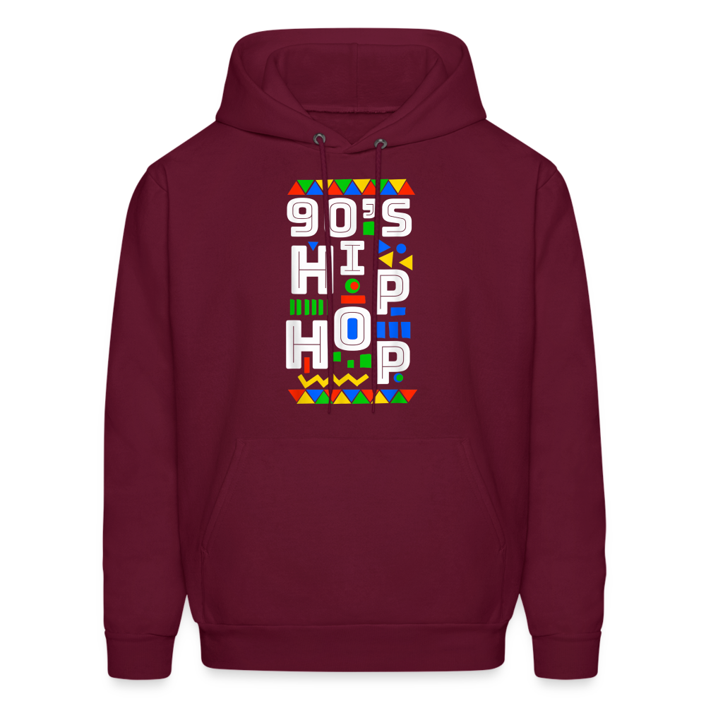90s Hip Hop Hoodie - burgundy