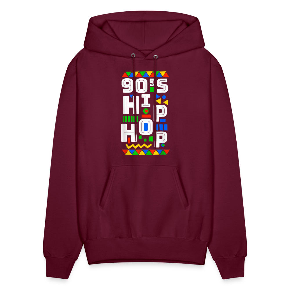 90s Hip Hop Hoodie - burgundy