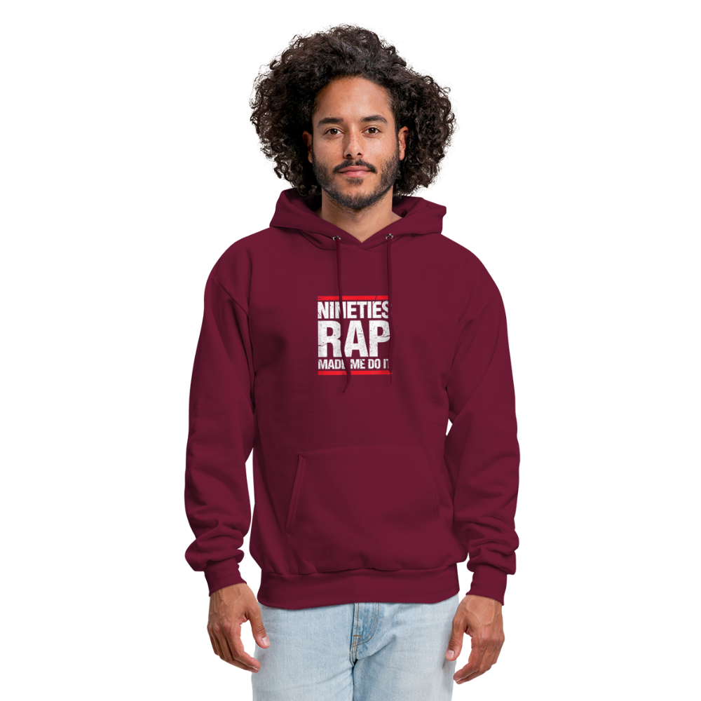 90s Rap Hoodie - burgundy