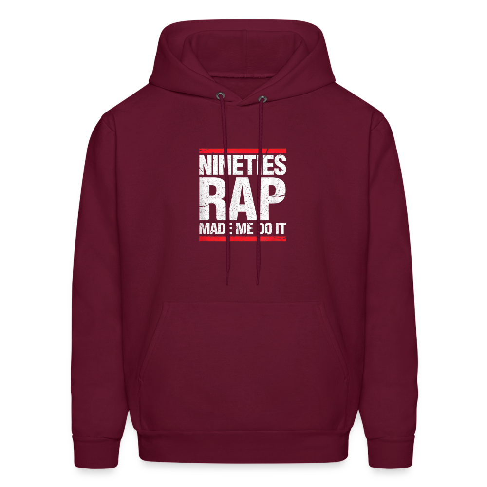90s Rap Hoodie - burgundy