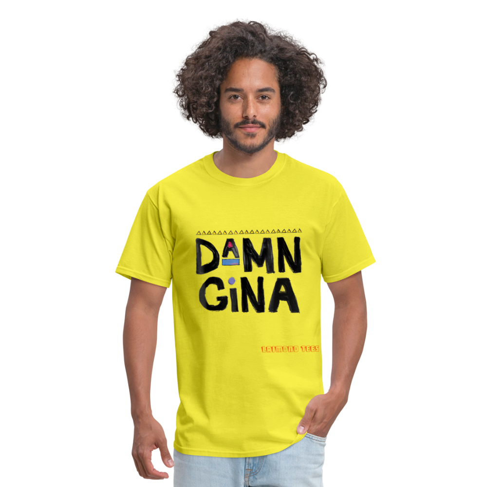 Damn Gina Unisex Classic T-Shirt - yellow
