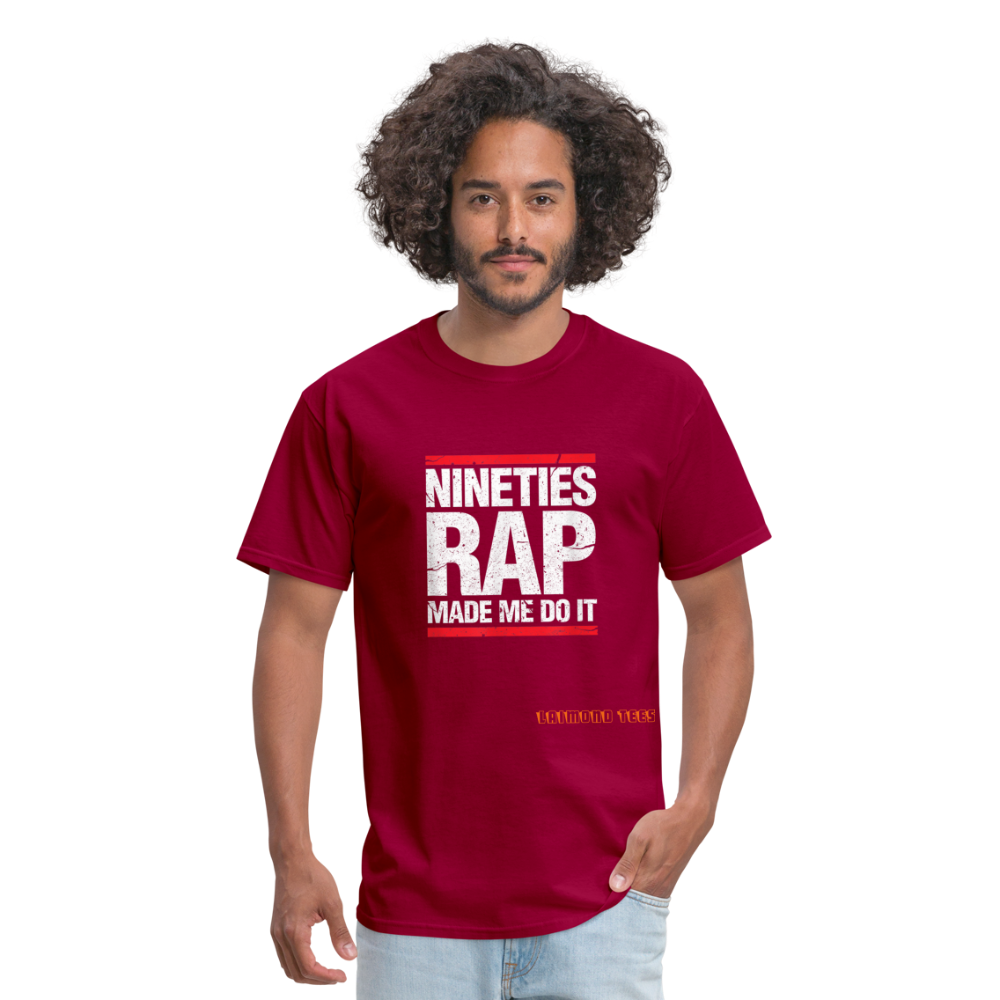 Nineties Rap Unisex Classic T-Shirt - dark red