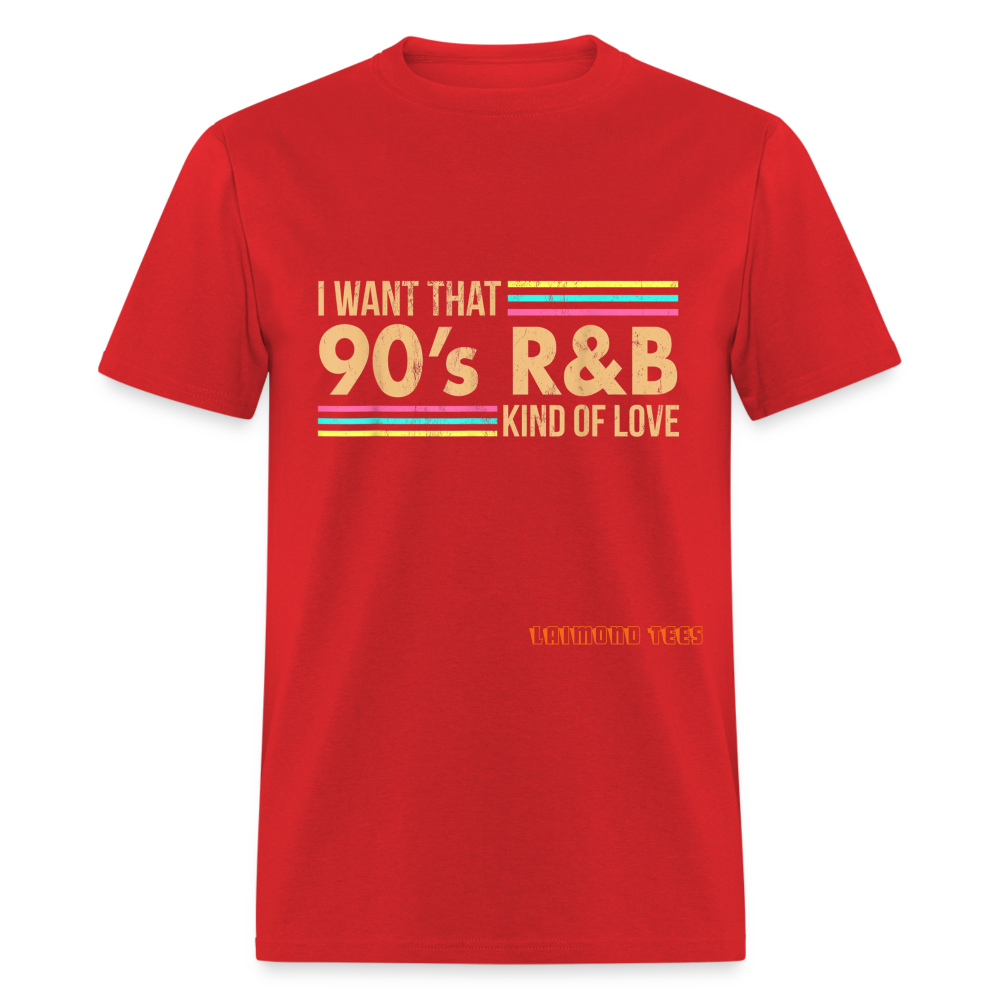 90s R&B Unisex Classic T-Shirt - red