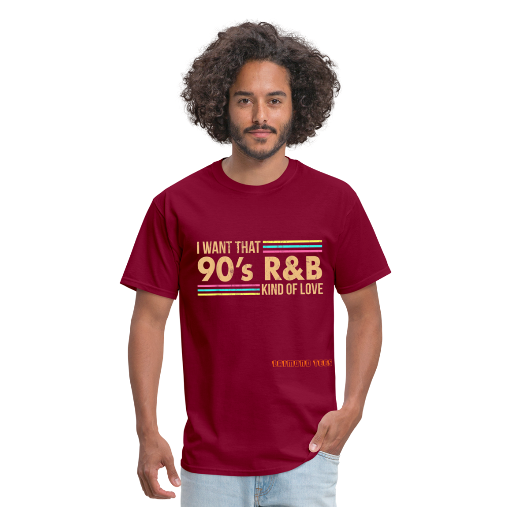 90s R&B Unisex Classic T-Shirt - burgundy