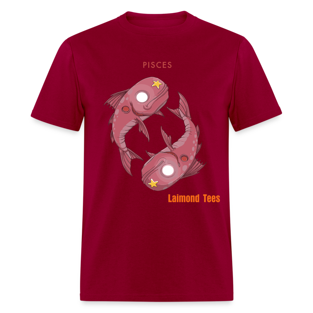 Pisces/Unisex Classic T-Shirt - dark red