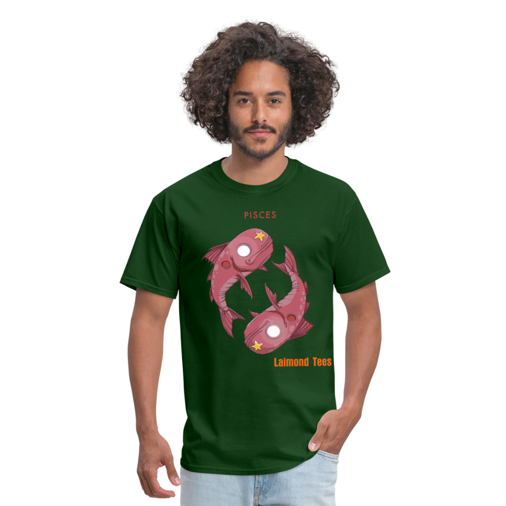 Pisces/Unisex Classic T-Shirt - forest green