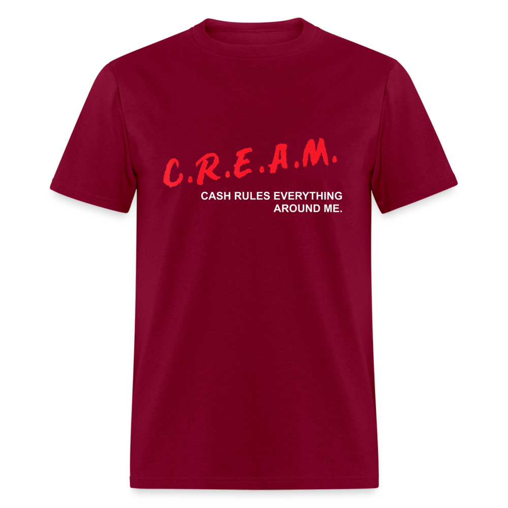 C.R.E.A.M. Classic T-Shirt - burgundy