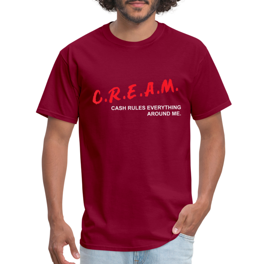 C.R.E.A.M. Classic T-Shirt - burgundy