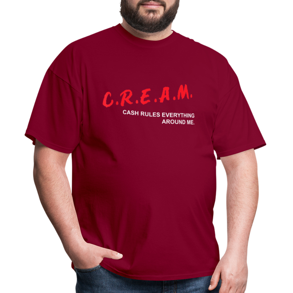 C.R.E.A.M. Classic T-Shirt - burgundy