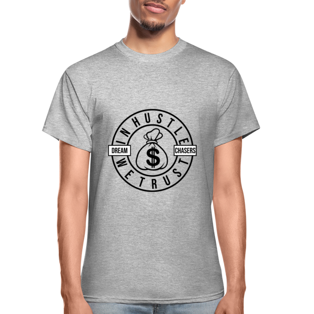 "In Hustle" Gildan Ultra Cotton Adult T-Shirt - heather gray