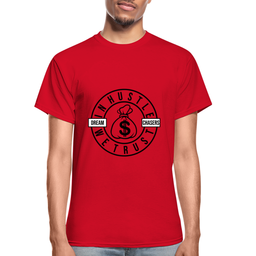 "In Hustle" Gildan Ultra Cotton Adult T-Shirt - red