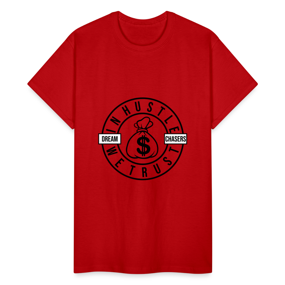 "In Hustle" Gildan Ultra Cotton Adult T-Shirt - red