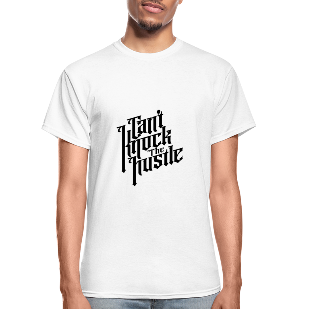 "Cant Knock the Hustle" Gildan Ultra Cotton Adult T-Shirt - white