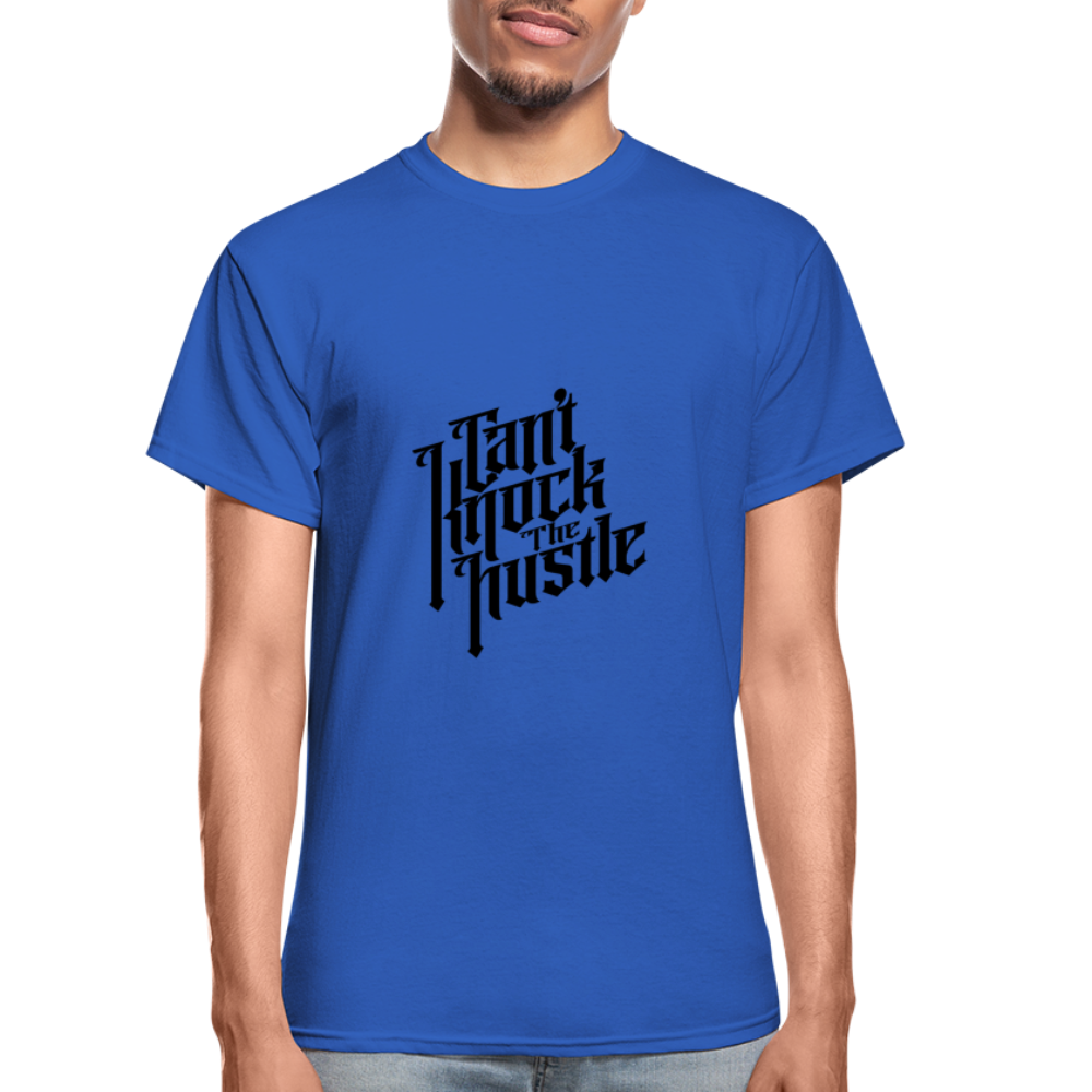 "Cant Knock the Hustle" Gildan Ultra Cotton Adult T-Shirt - royal blue