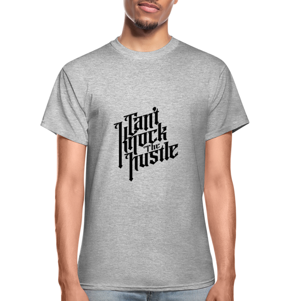 "Cant Knock the Hustle" Gildan Ultra Cotton Adult T-Shirt - heather gray