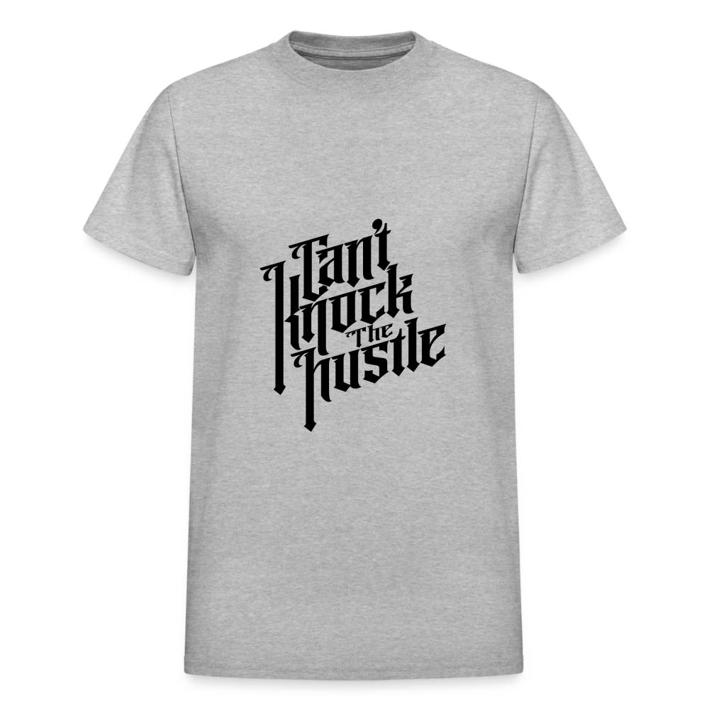 "Cant Knock the Hustle" Gildan Ultra Cotton Adult T-Shirt - heather gray