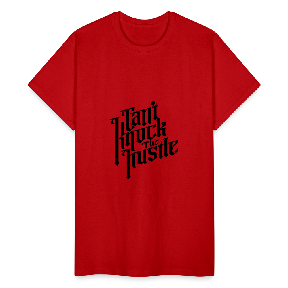 "Cant Knock the Hustle" Gildan Ultra Cotton Adult T-Shirt - red