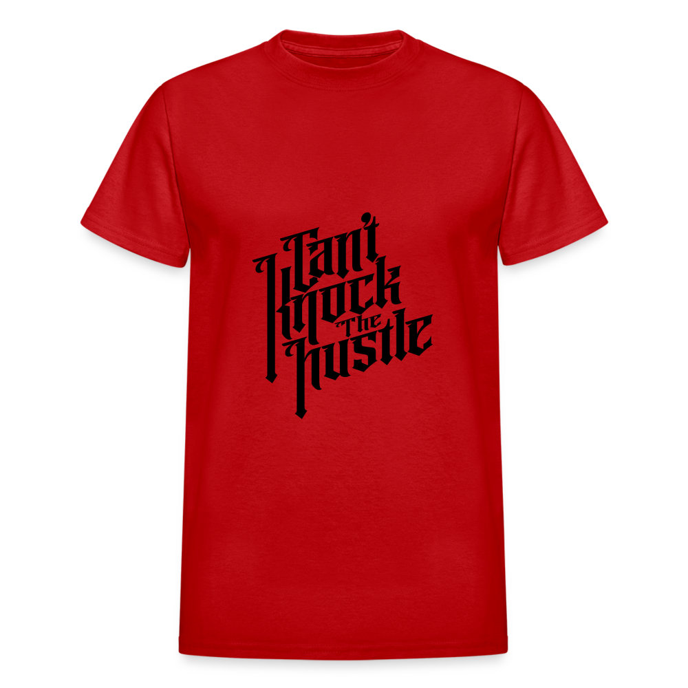 "Cant Knock the Hustle" Gildan Ultra Cotton Adult T-Shirt - red