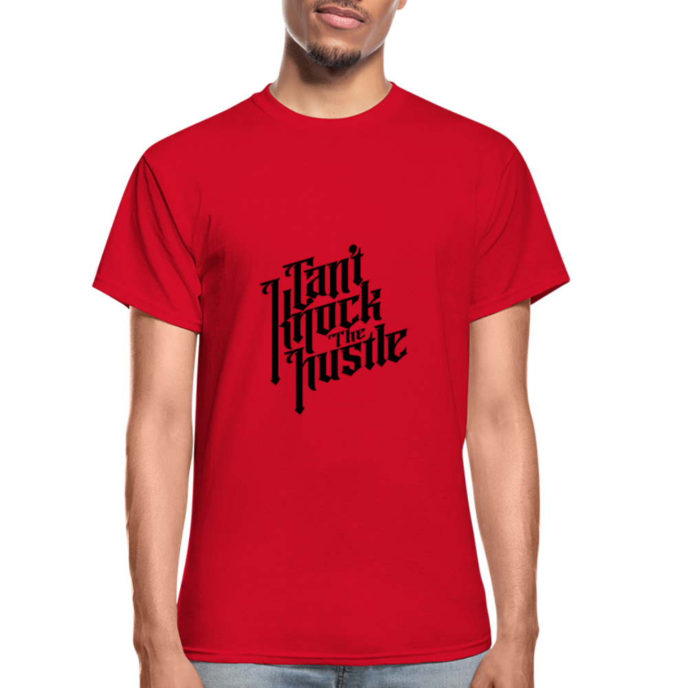 "Cant Knock the Hustle" Gildan Ultra Cotton Adult T-Shirt - red