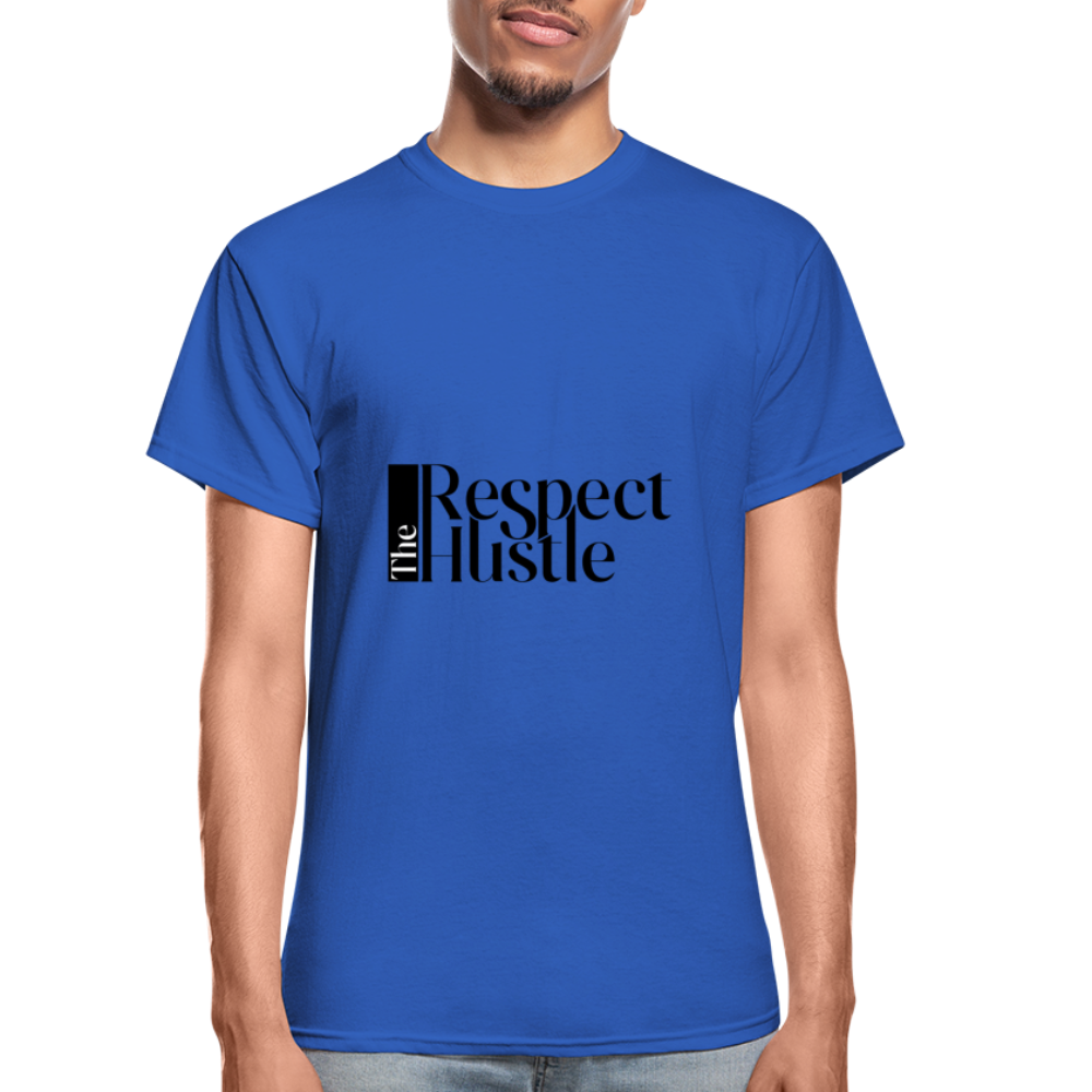 "Respect the Hustle" Gildan Ultra Cotton Adult T-Shirt - royal blue