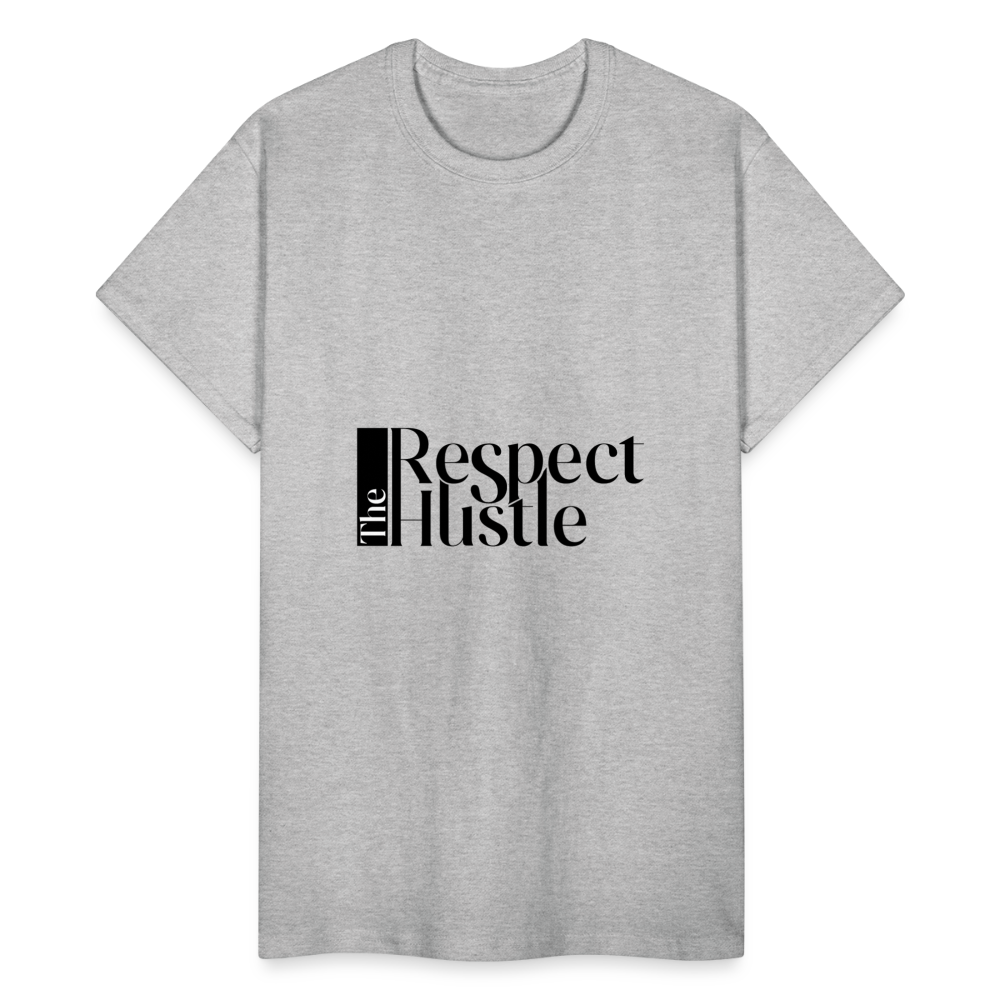 "Respect the Hustle" Gildan Ultra Cotton Adult T-Shirt - heather gray