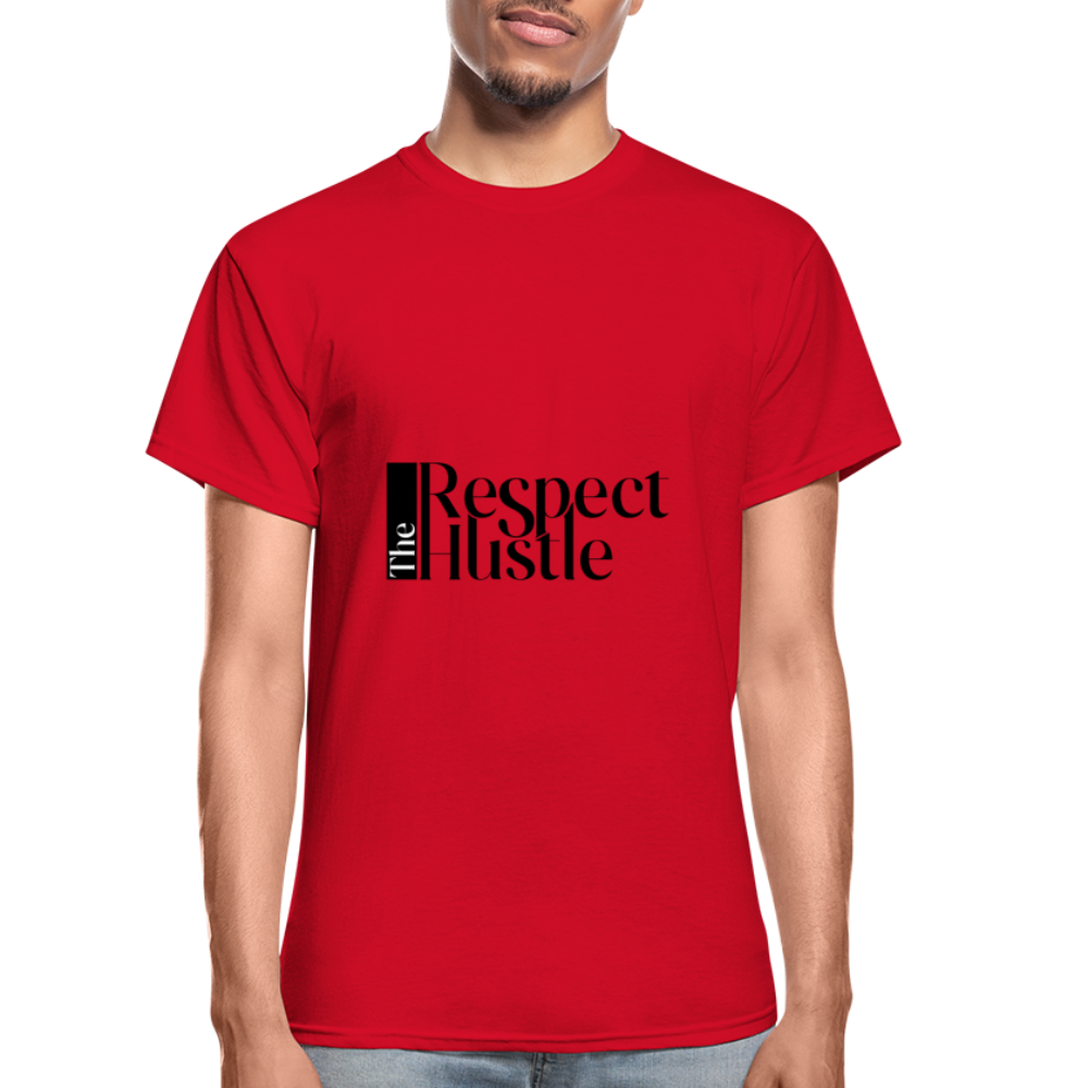 "Respect the Hustle" Gildan Ultra Cotton Adult T-Shirt - red
