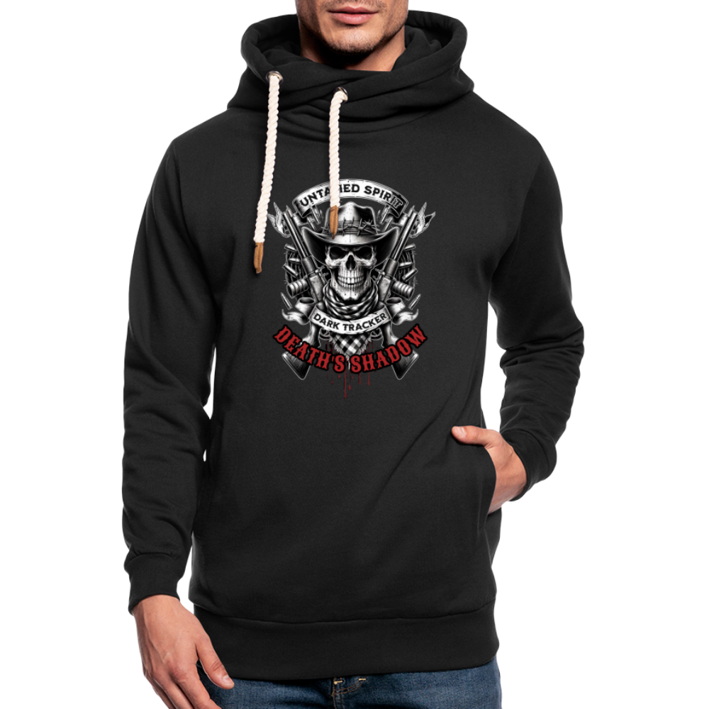 "Deaths Shadow" Shawl Collar Hoodie - black