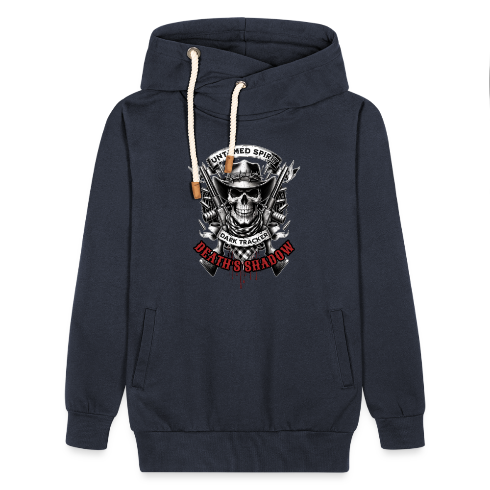"Deaths Shadow" Shawl Collar Hoodie - navy