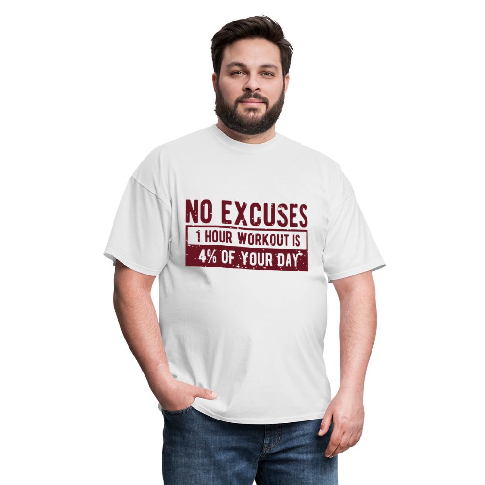 Unisex Classic T-Shirt/ No Excuses - white