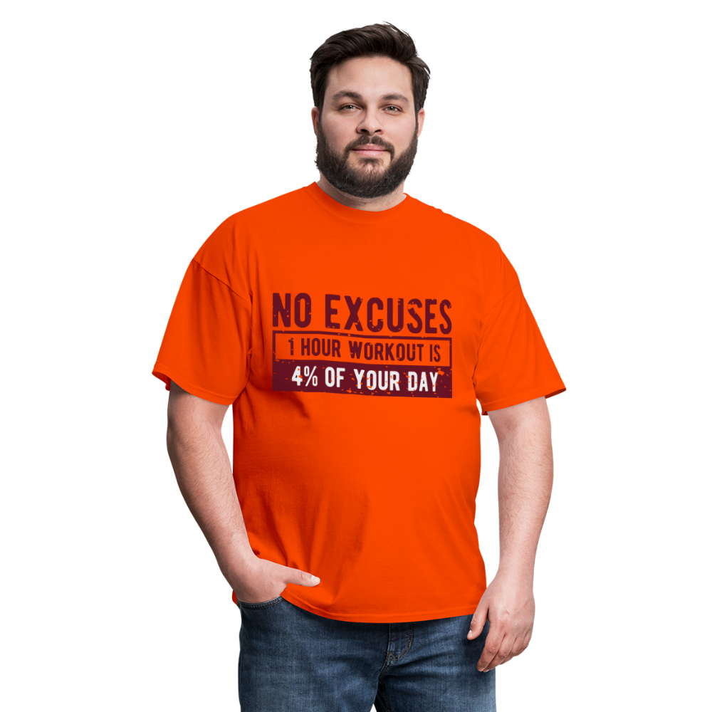 Unisex Classic T-Shirt/ No Excuses - orange