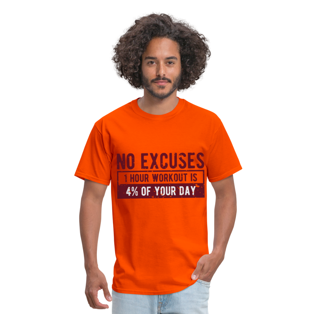 Unisex Classic T-Shirt/ No Excuses - orange