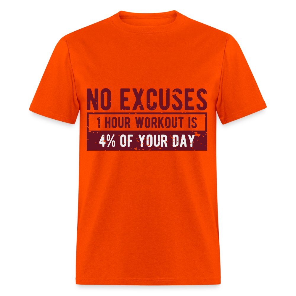 Unisex Classic T-Shirt/ No Excuses - orange