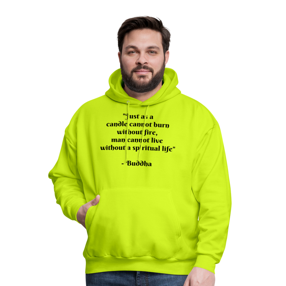 Men's Hoodie/ Spiritual 1 - safety green