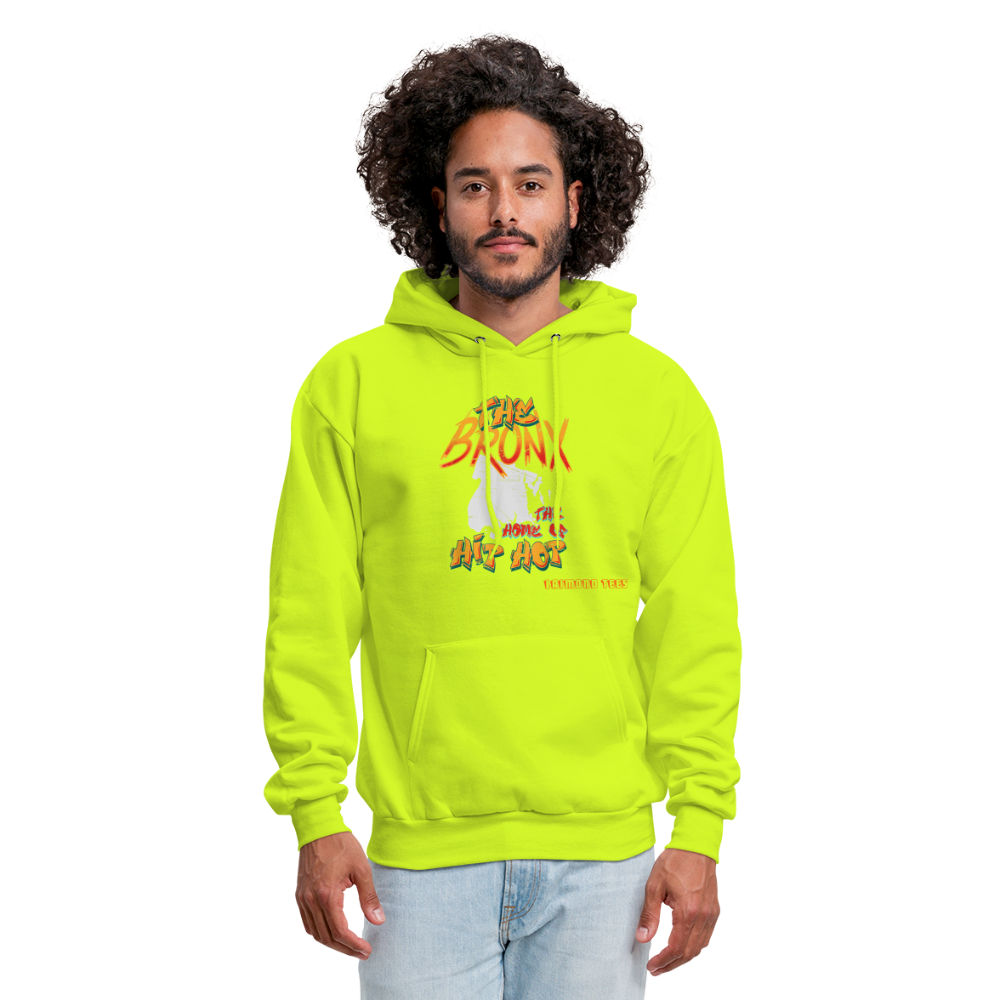 The Home of Hip Hop Hoodie - safety green