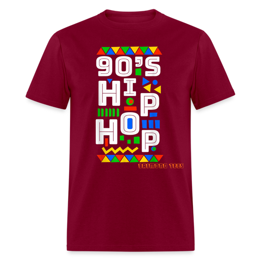 90s Hip Hop Unisex Classic T-Shirt - burgundy