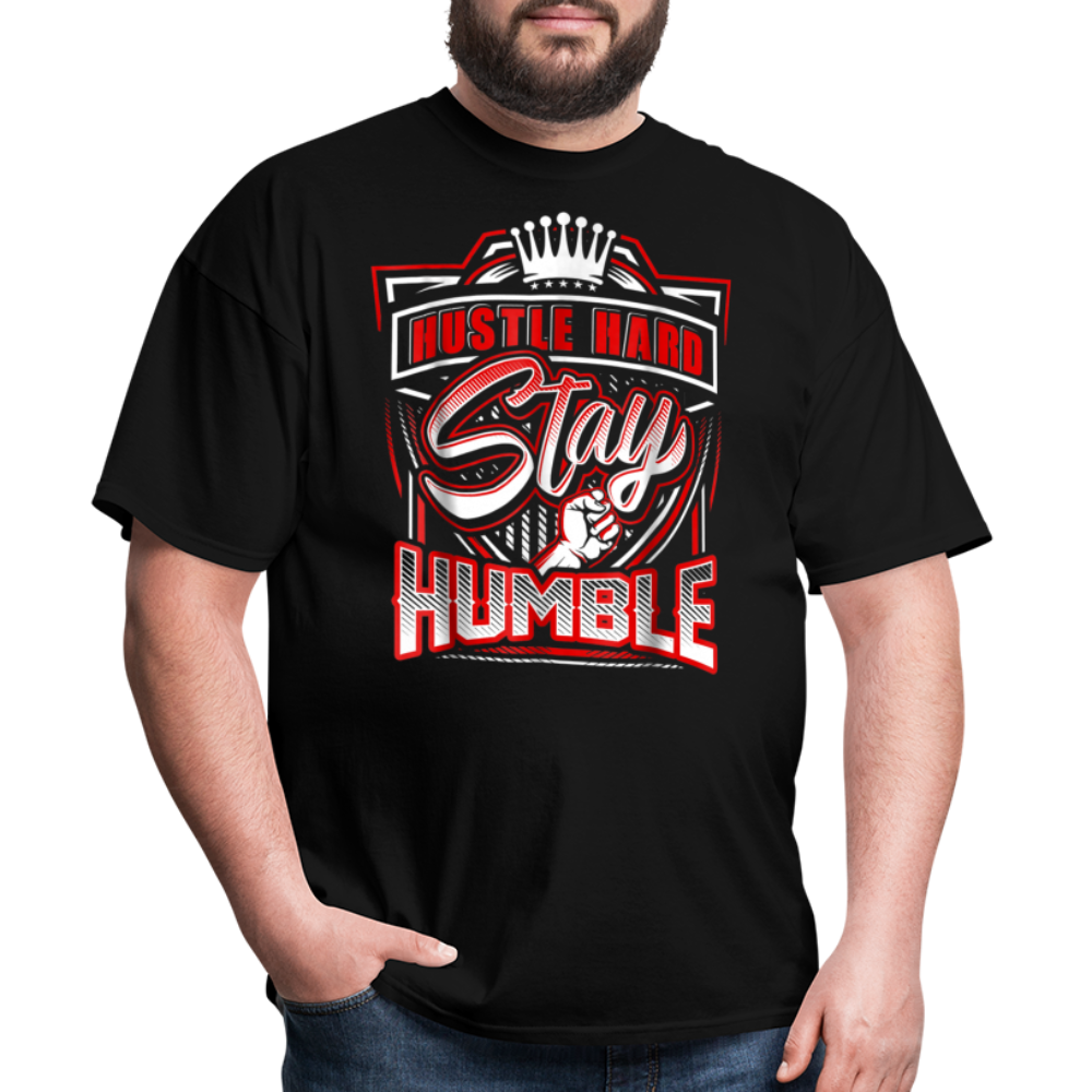 Hustle Hard, Stay Humble T-Shirt - black