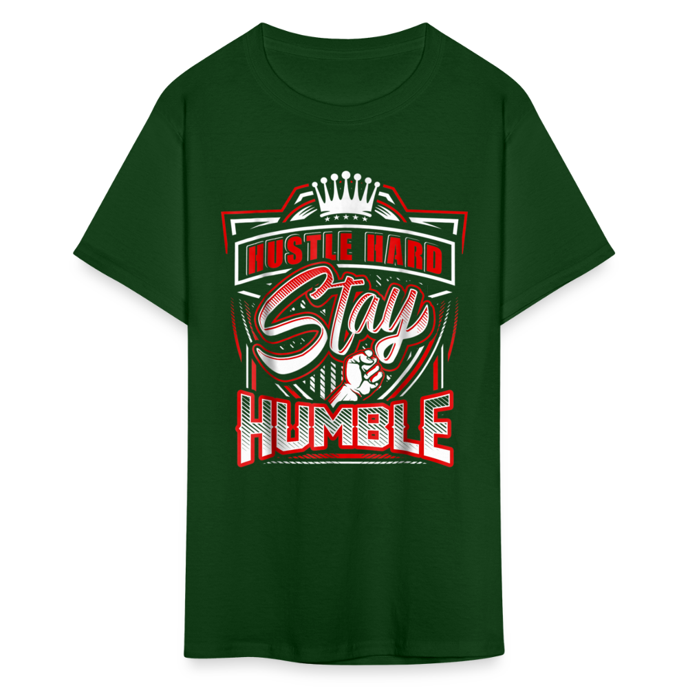 Hustle Hard, Stay Humble T-Shirt - forest green