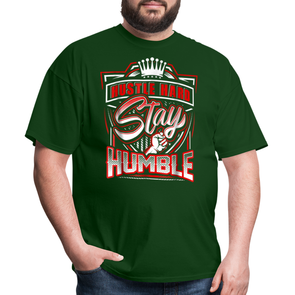 Hustle Hard, Stay Humble T-Shirt - forest green