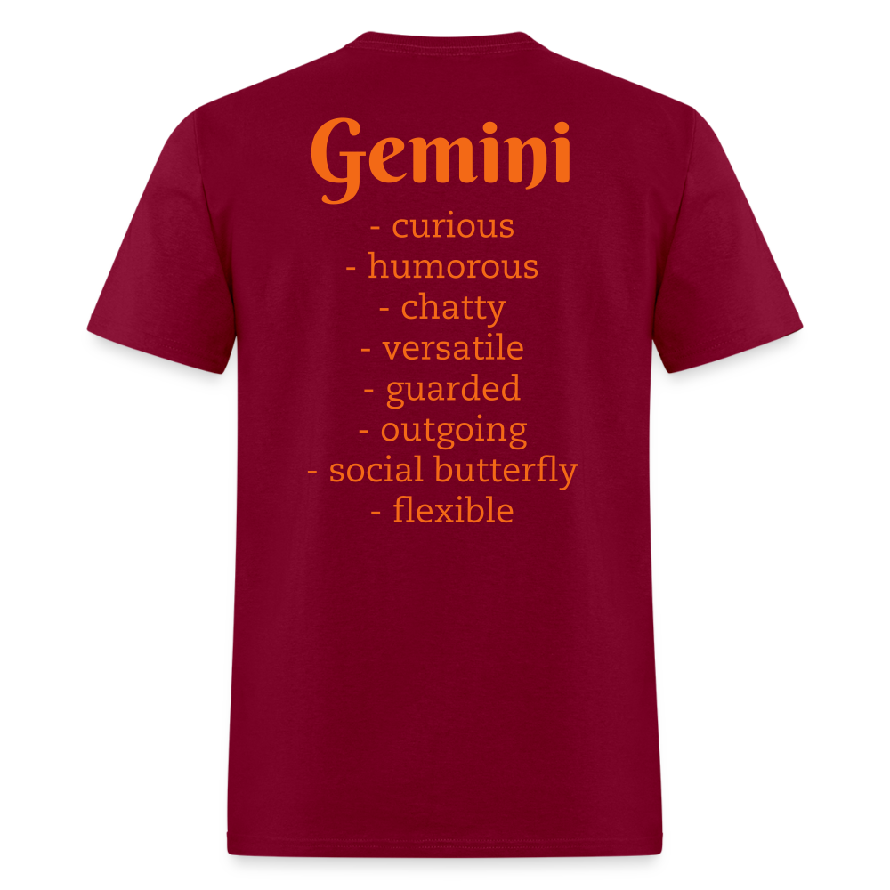 Gemini T-Shirt - burgundy