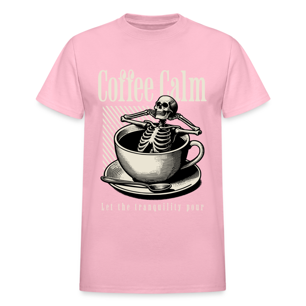 "Coffee Calm" Gildan Ultra Cotton Adult T-Shirt - light pink