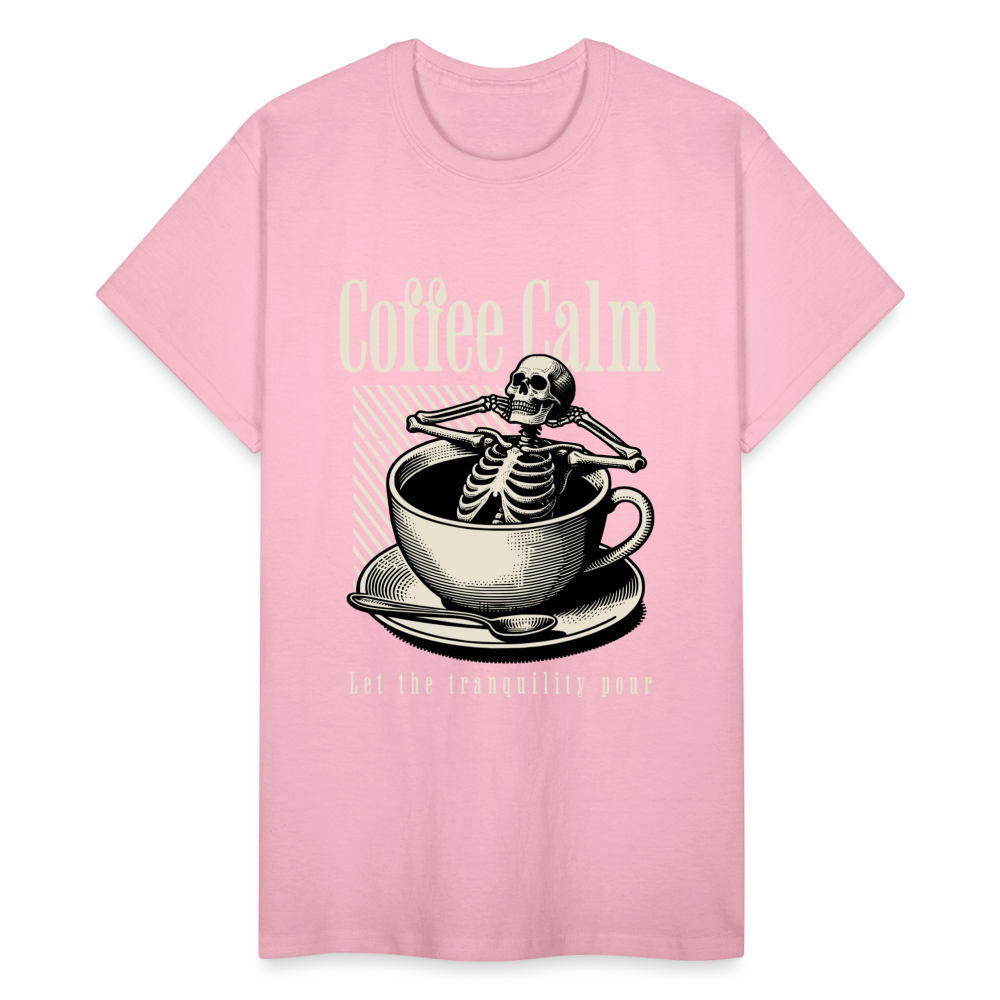 "Coffee Calm" Gildan Ultra Cotton Adult T-Shirt - light pink