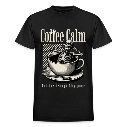 "Coffee Calm" Gildan Ultra Cotton Adult T-Shirt - black