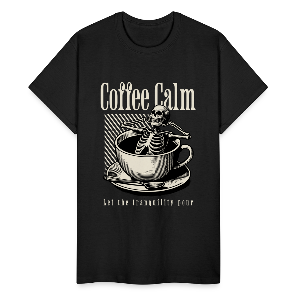 "Coffee Calm" Gildan Ultra Cotton Adult T-Shirt - black